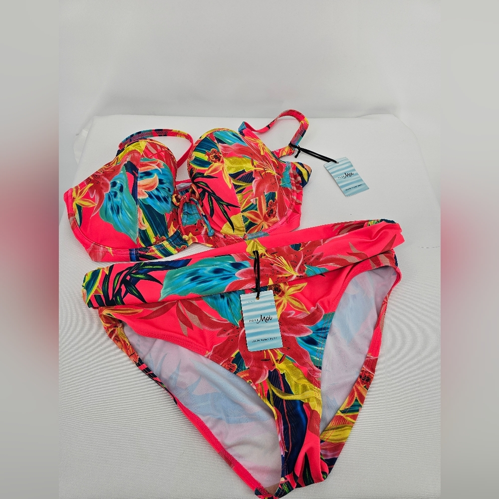 NWT Por Moi Womens Bikini Bohemia 36F/XL